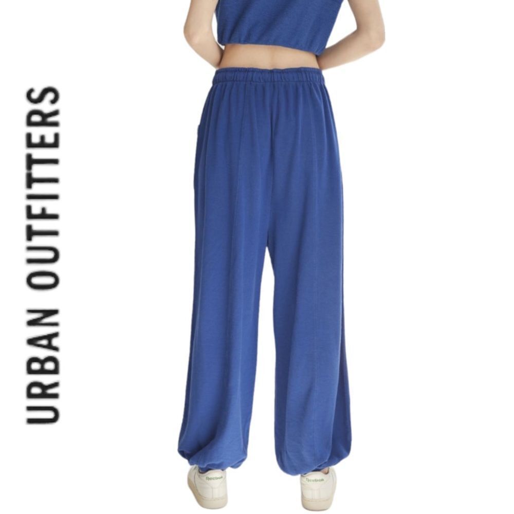 NEW Urban Outfitters UO Out From Under Taylor Blue Oversized Pants M - Picture 3 of 3